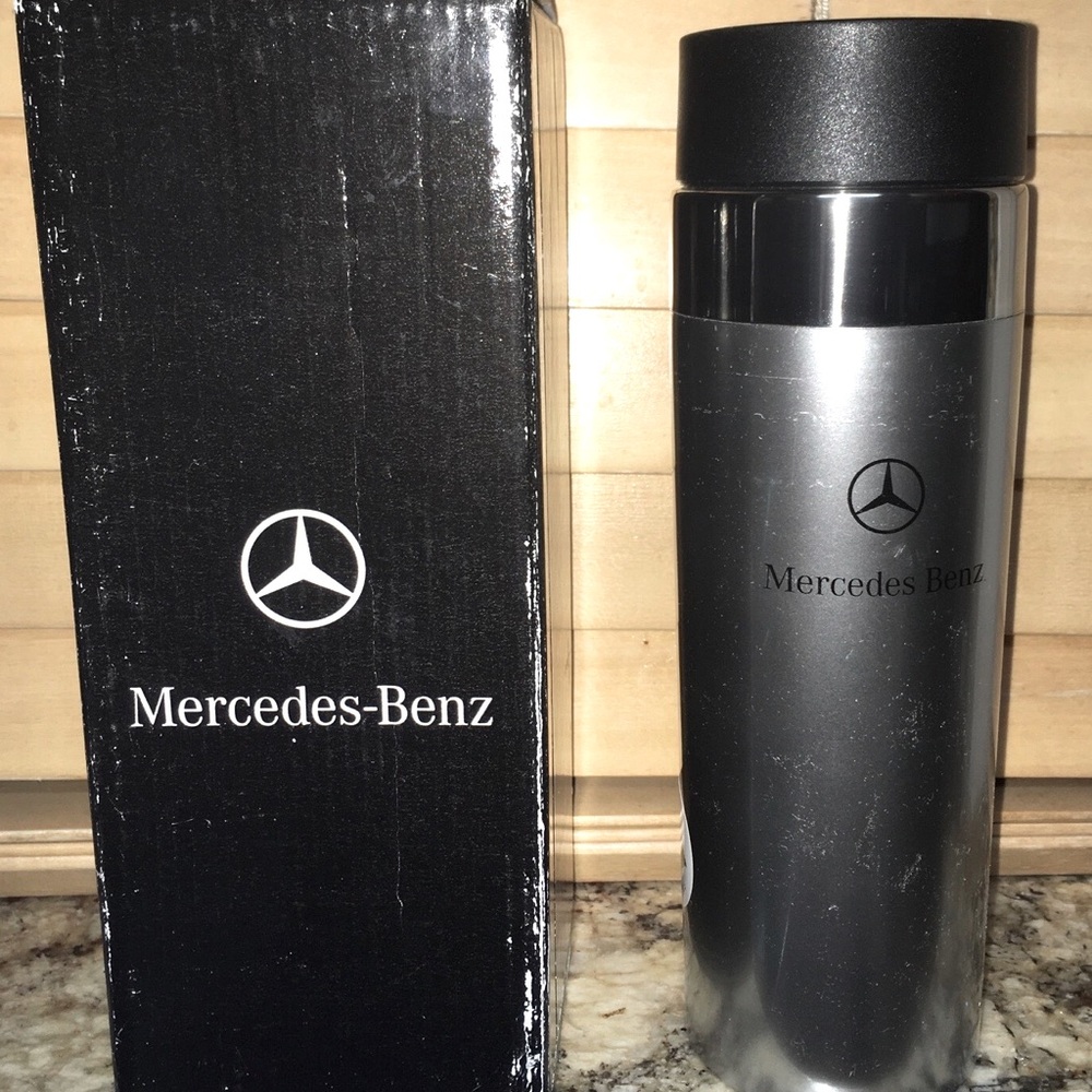 New In box Mercedes Benz 16oz Tumbler Mug Stainless Steel By Bio Venti